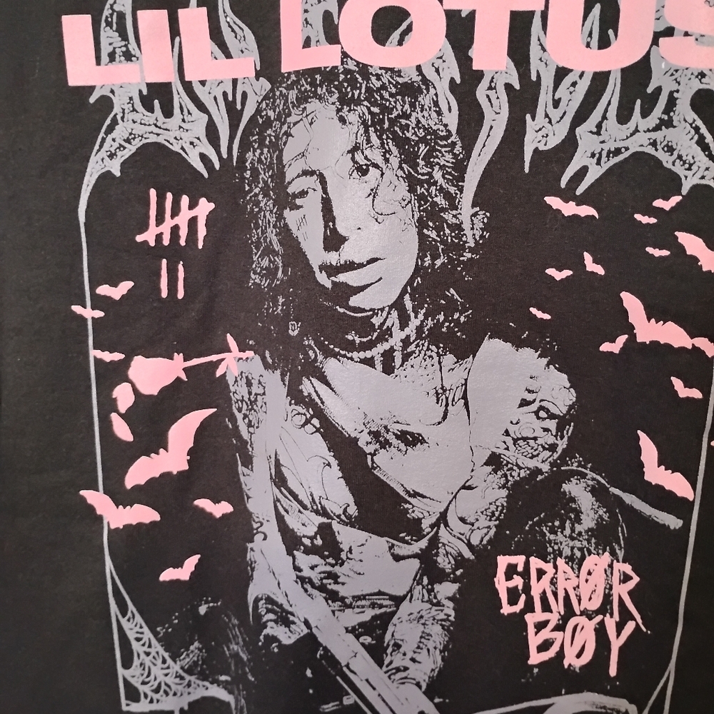 LIL LOTUS Rapper Musician Black Graphic Sweatshirt Sz M - Picture 4 of 8